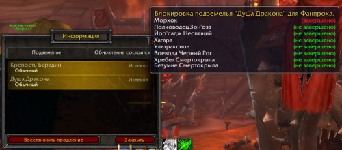 Аддон SavedInstances для WoW 4.3.3